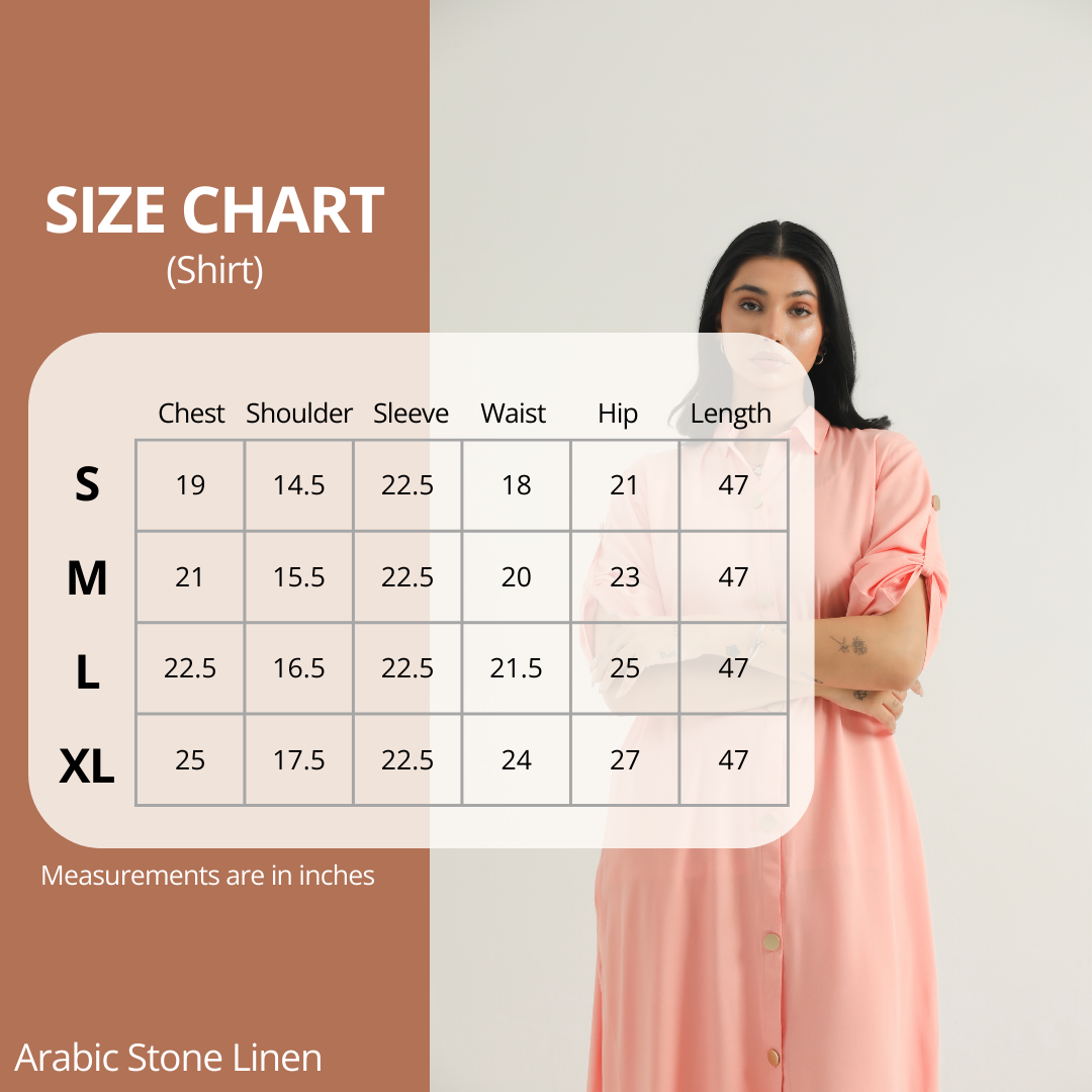 Chanaar - Salmon Pink - Arabic Stone Linen -  Co-ord Set