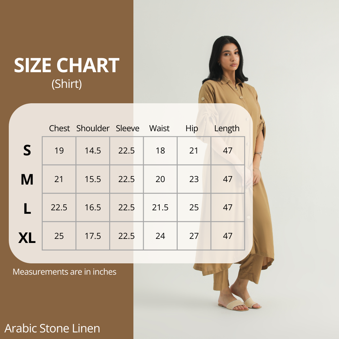 Chanaar - Toffee Caramel - Arabic Stone Linen -  Co-ord Set