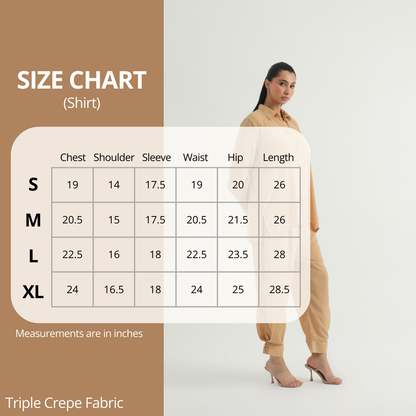 Chanaar- Amber Gold - Triple Crepe fabric- Co-ord Set